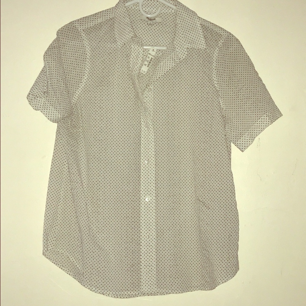 NWT Madewell polka dotted button up size M