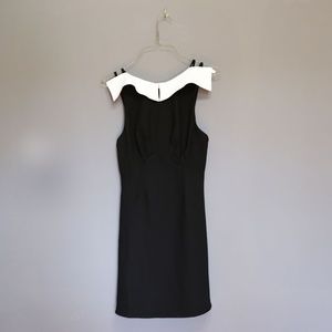 Nasty Gal Short Black Dress White Collar