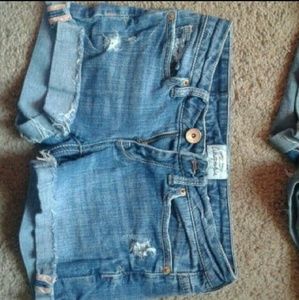 Aeropsostale slightly distressed denim shorts