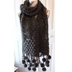 NWT Free People grey knit scarf.