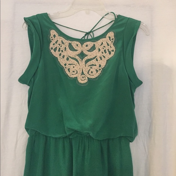 Green beaded maxi dress - Picture 1 of 3