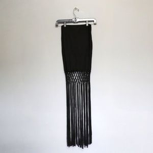 H&M fringe maxi skirt