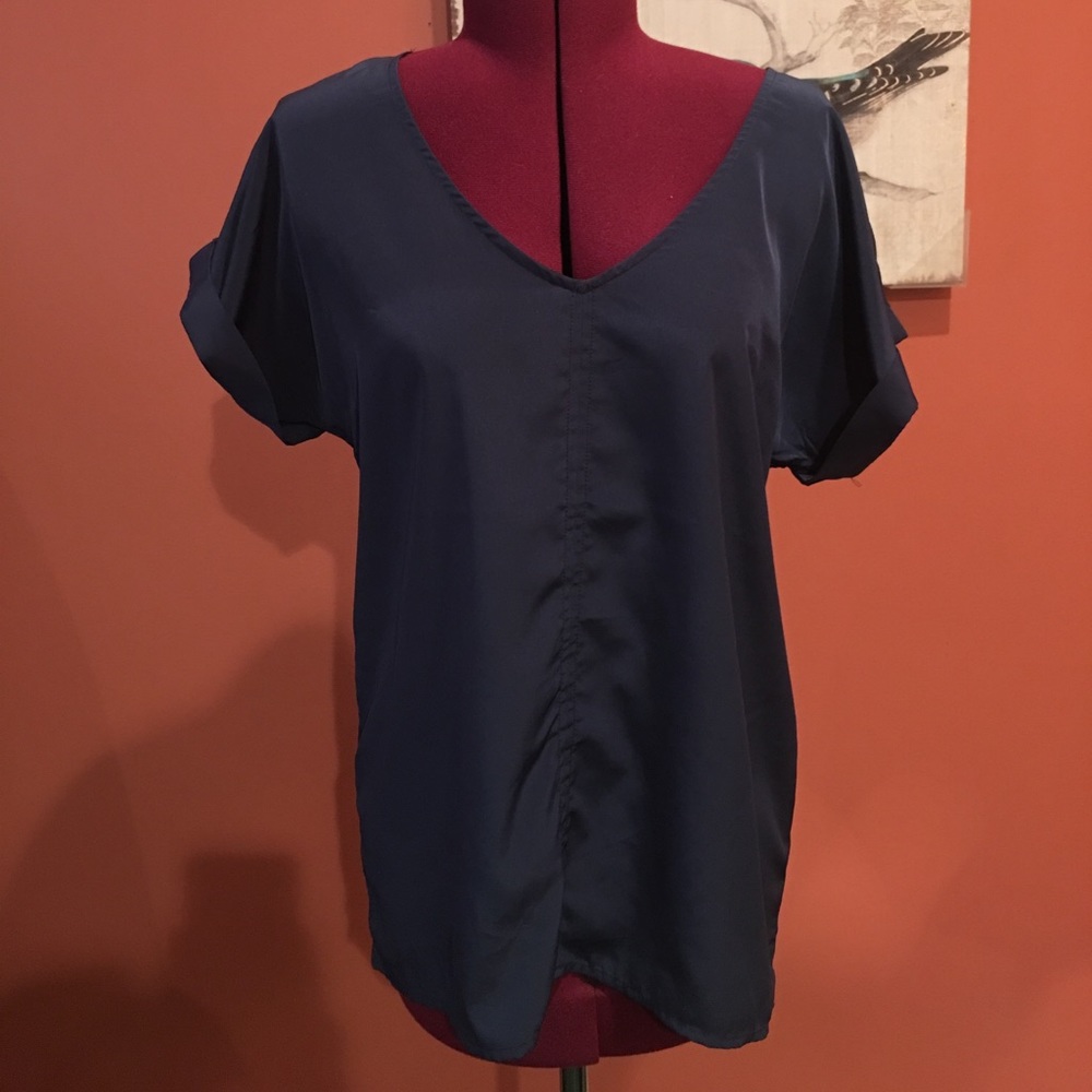 Navy silky top  part of 5 for $20