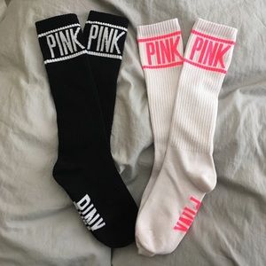 PINK knee high socks