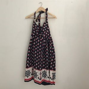 Nautical halter dress