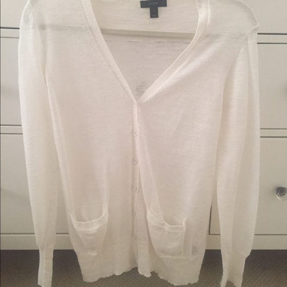 J. Crew Sweaters - J. Crew cream / white button down cardigan
