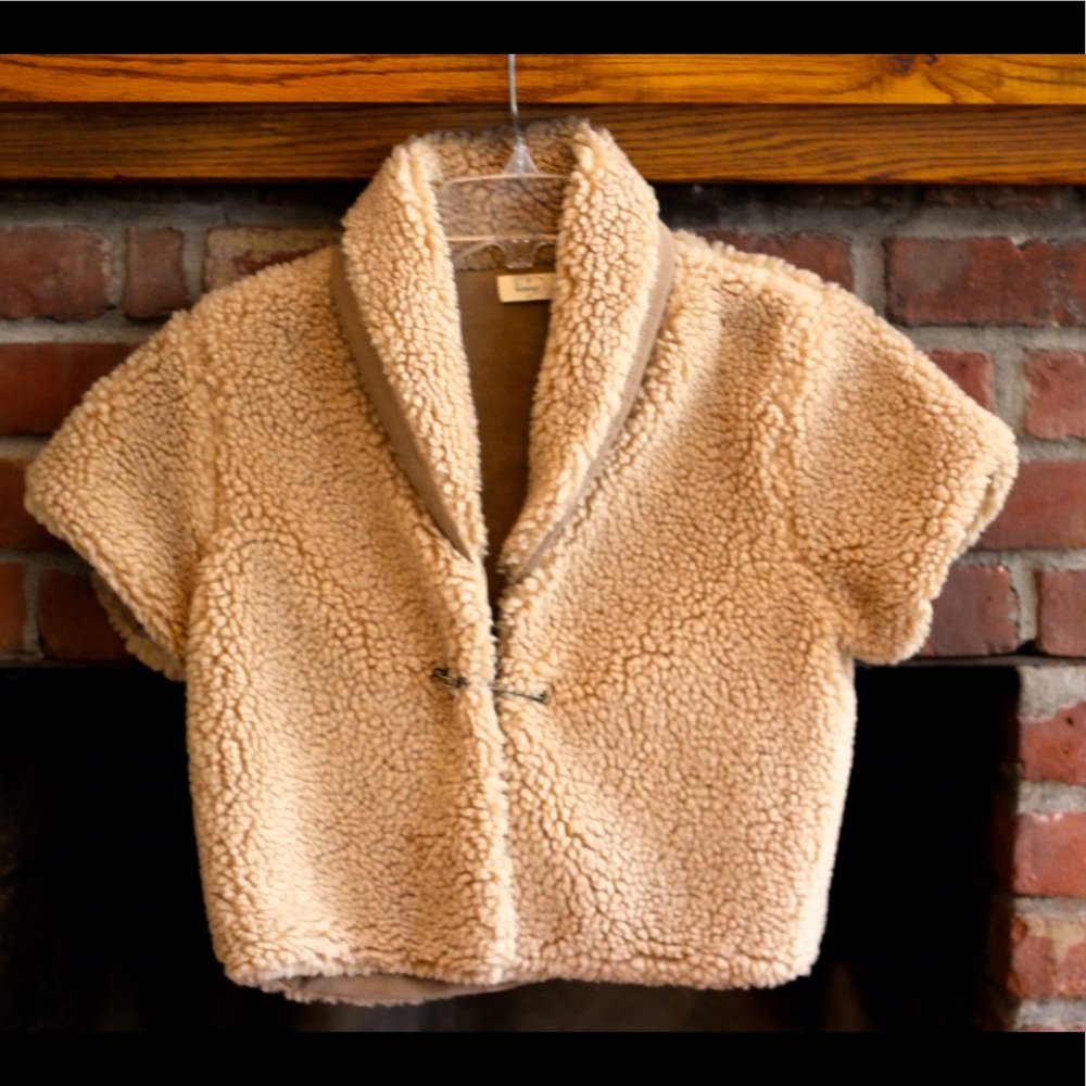 Anthropologie cropped shag jacket by Kenny XS
