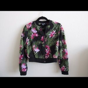 FLORAL BOMBER JACKET