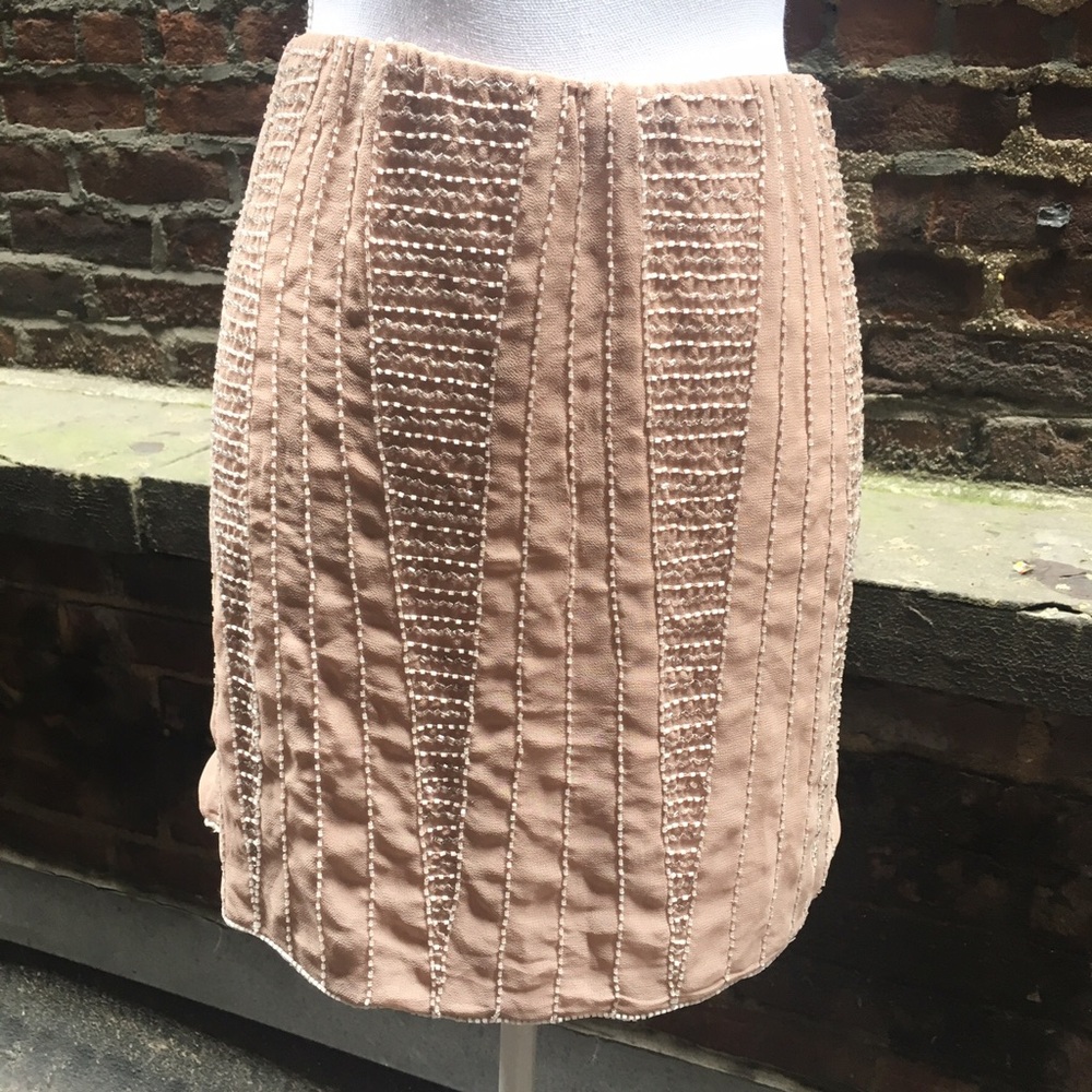 Blush sequin skirt