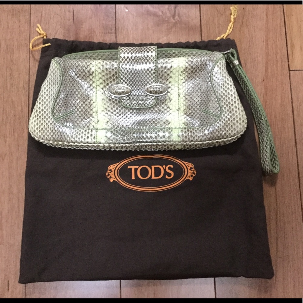Brand new Tod's Snakeskin Wristlet / Clutch