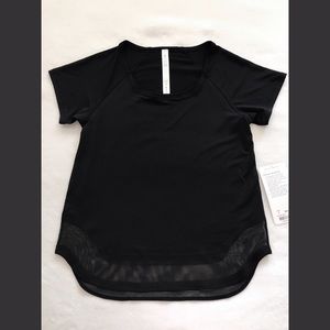 NWT Lululemon Smooth Stride Short Sleeve 2 Black