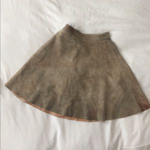 American Apparel lambskin leather circle skirt