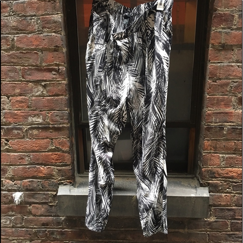 Palm Print Pants