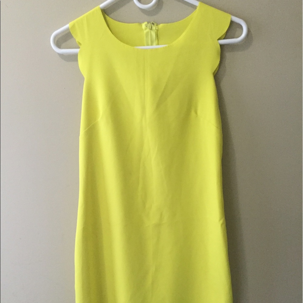 Bright Yellow Scallop Dress