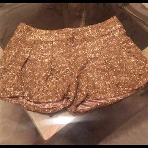 Sequin Gold Shorts