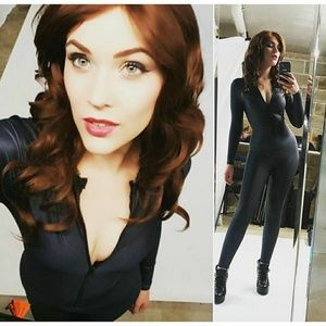 NWT Matte Black Catsuit  by Living Dead Clothing