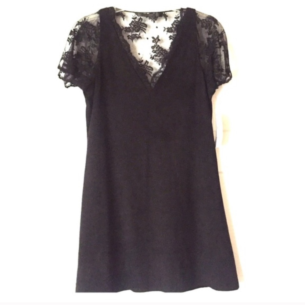 Little Black Suede Lace Dress, LBD perfection