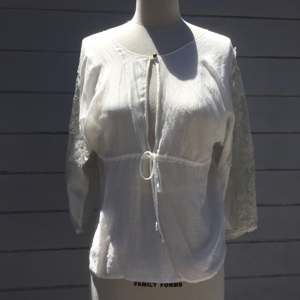 Twelfth St. by Cynthia Vincent White Lace Top