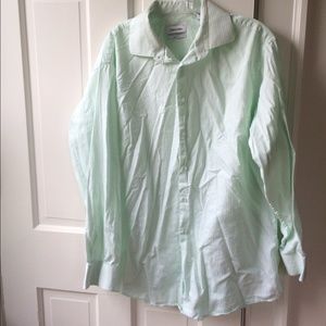 Calvin Klein men's green button up polo