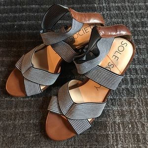 Sole Society stretchy strappy sandals size 6