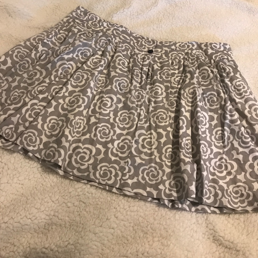 Gray and white skirt