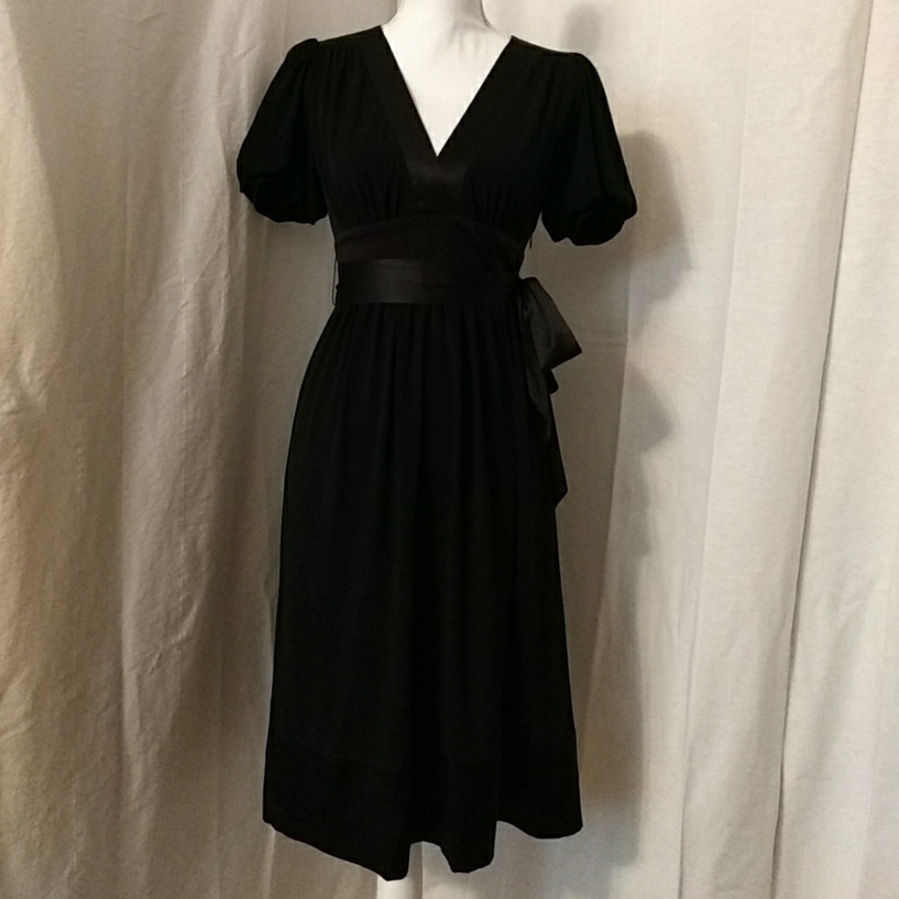 FINAL REDUCTION Fit & Flare, Puff Sleeved Dress