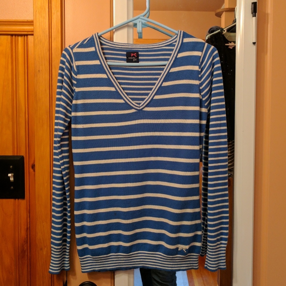 4/$20 Blue striped sweater