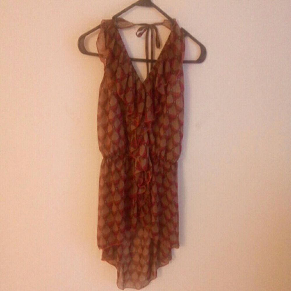 Papaya  cute ruffled top