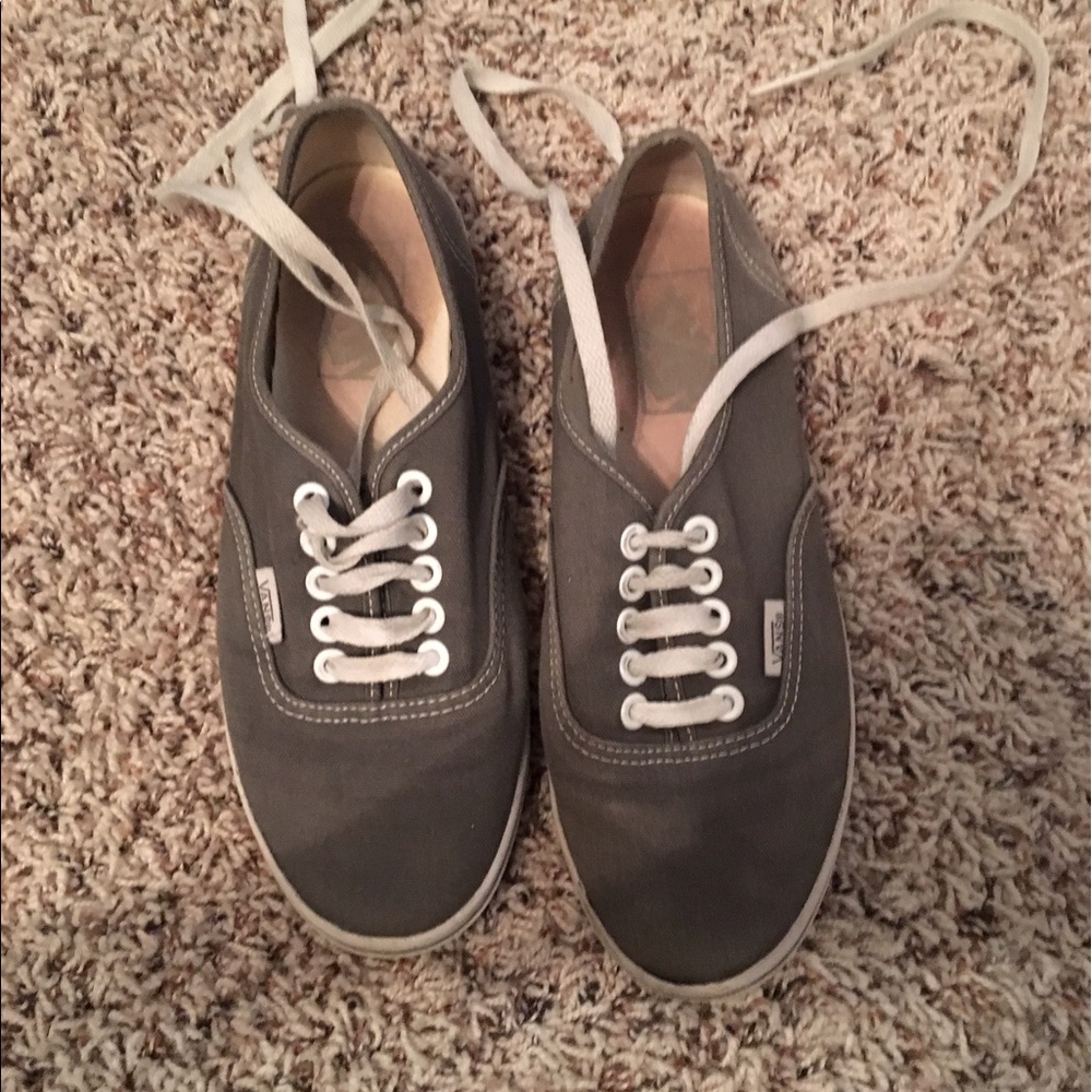 GREY LACE UP VANS