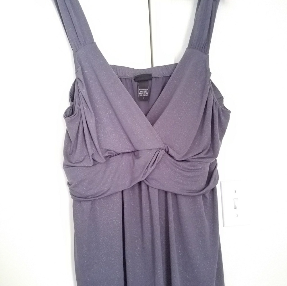 3x Sparkle Gray Babydoll Top