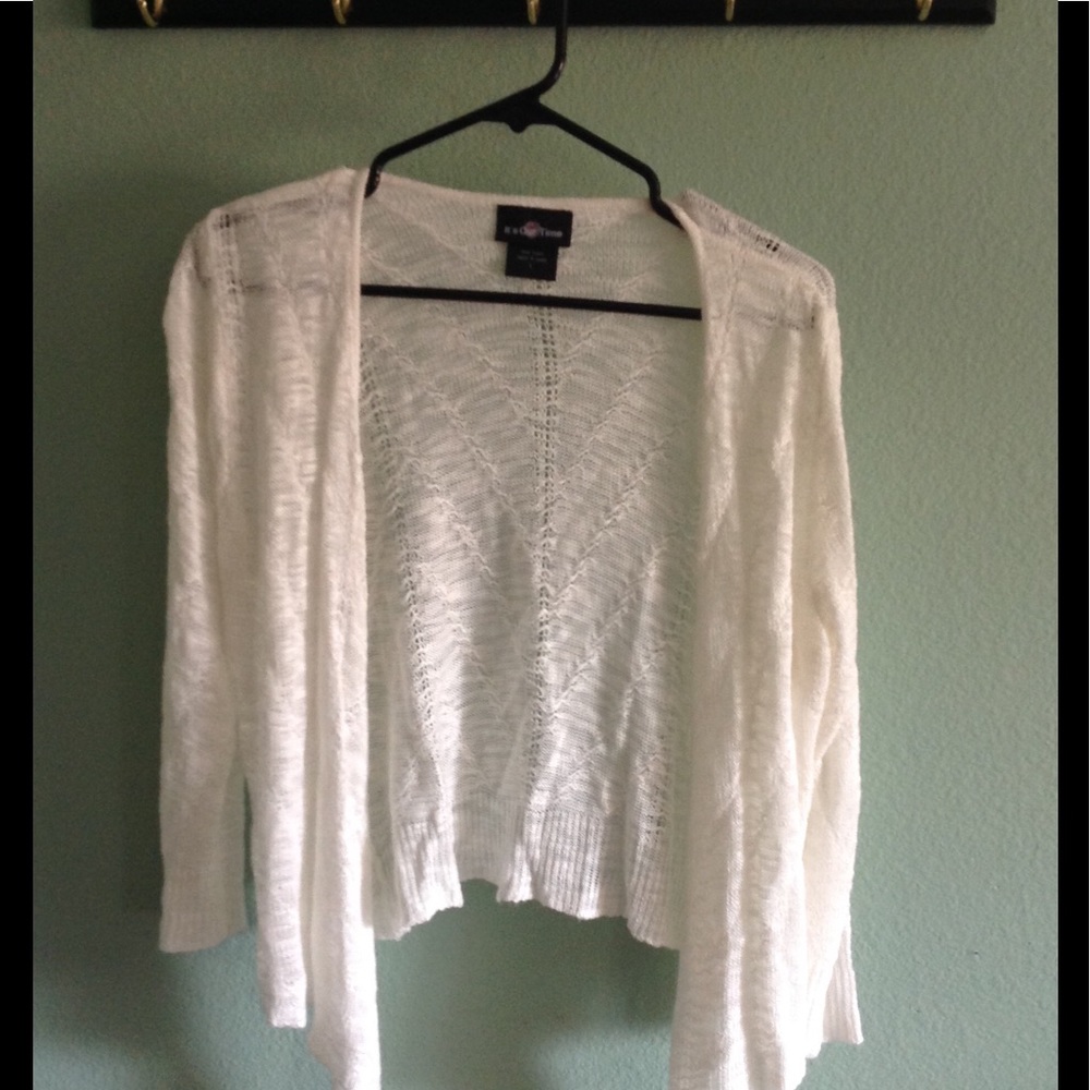 Lightweight white summer cardigan