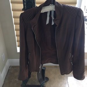 Express brown leather jacket,  in great condition
