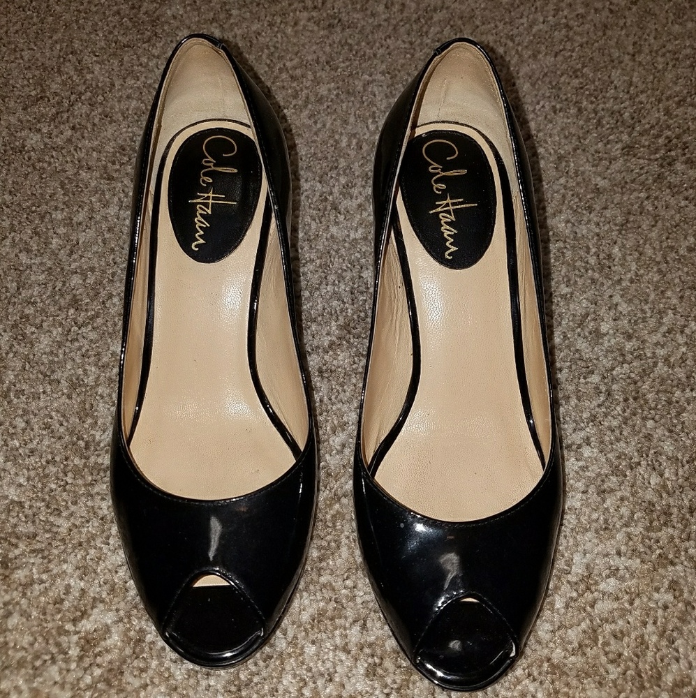Cole Haan Black Patent Leather Heels