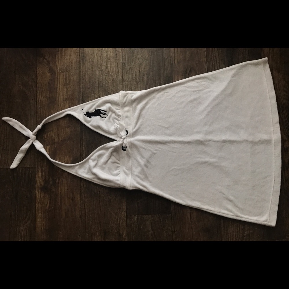 Ralph Lauren white beach halter top dress.