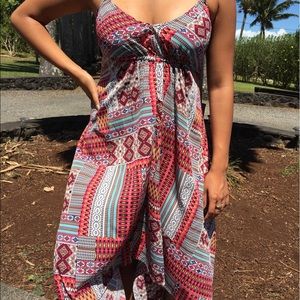 Multi-Color Midi Sundress