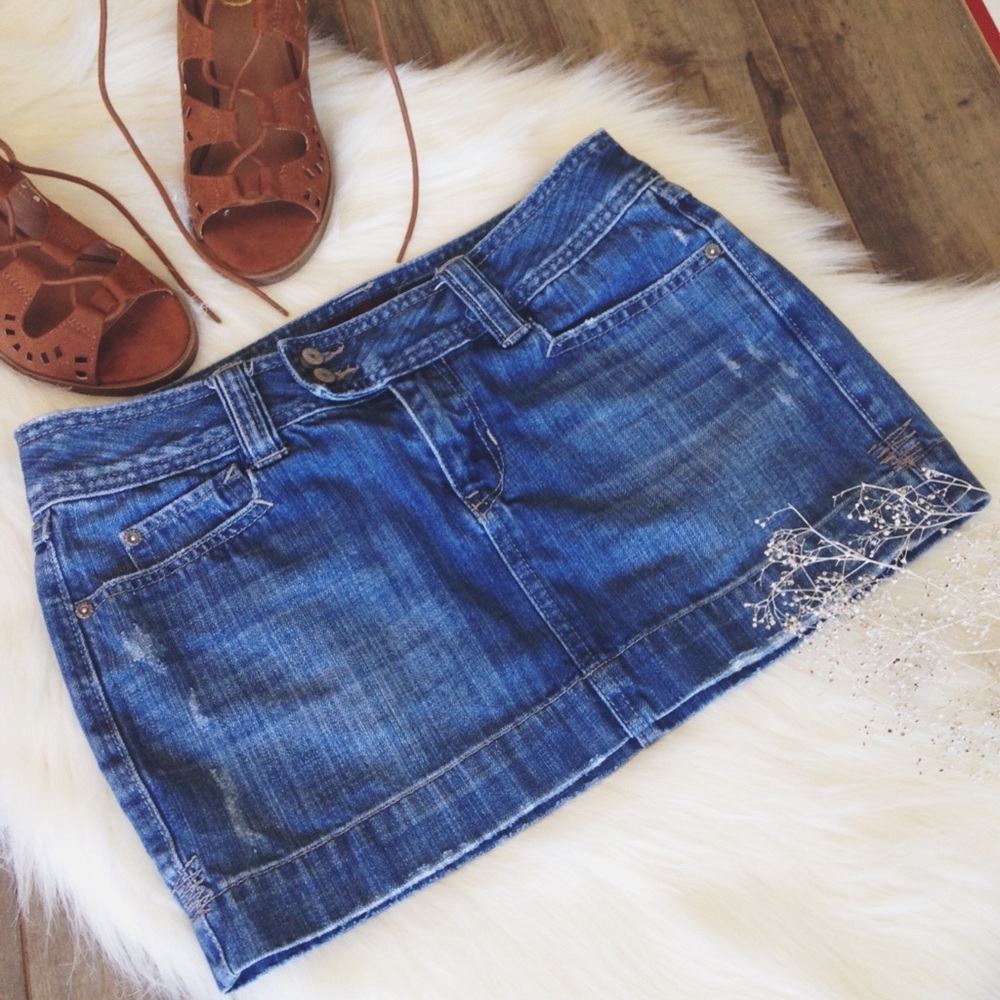 aeropostale mini jean skirt