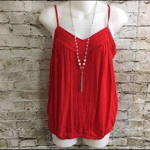 Red spaghetti strap Express Blouse