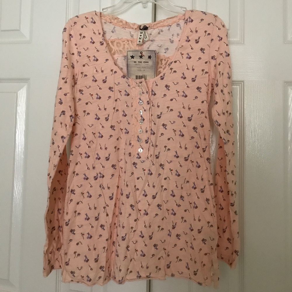Brand new Free People Pale Pink blouse medium size