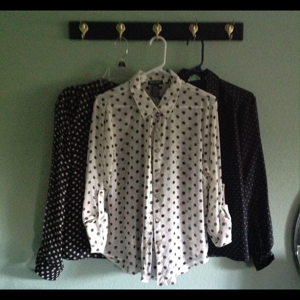 Polka dot blouse lot
