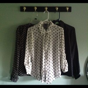 Polka dot blouse lot