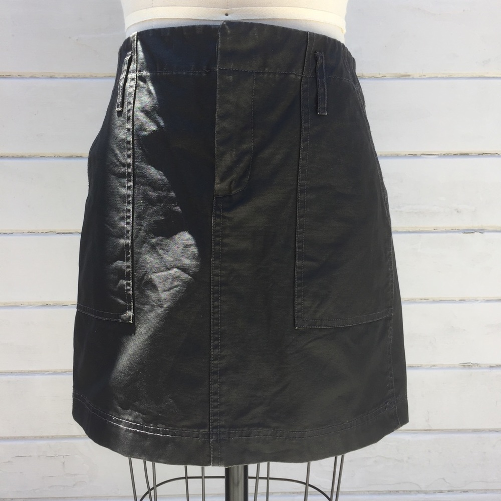 Madewell Charcoal Canvas Skirt