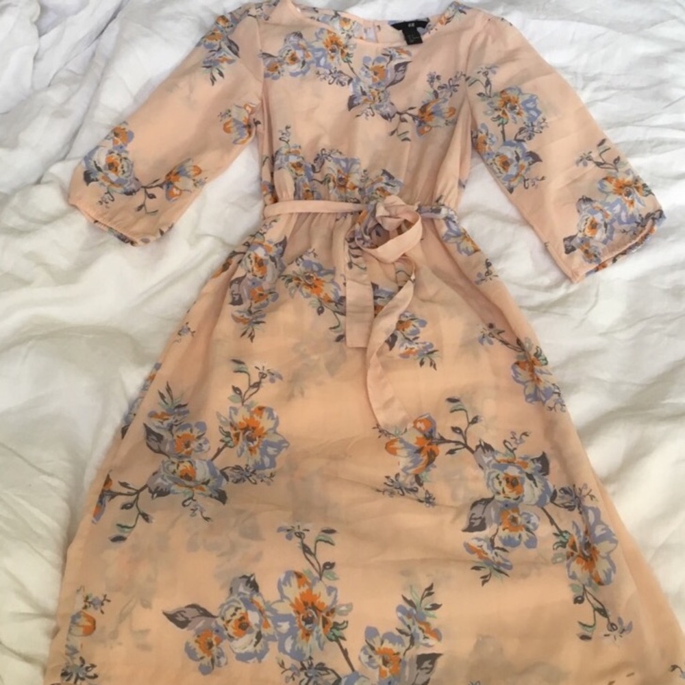 H&M pink floral dress