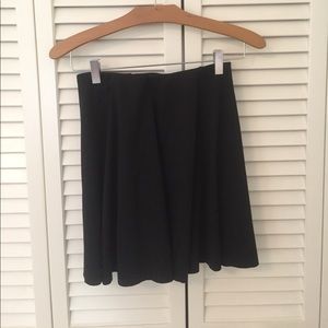 Zara black pleated skater skirt