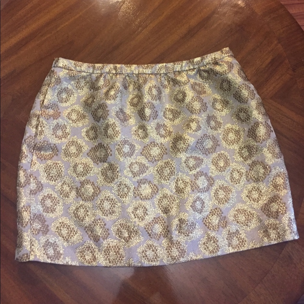 J. Crew Gold Skirt