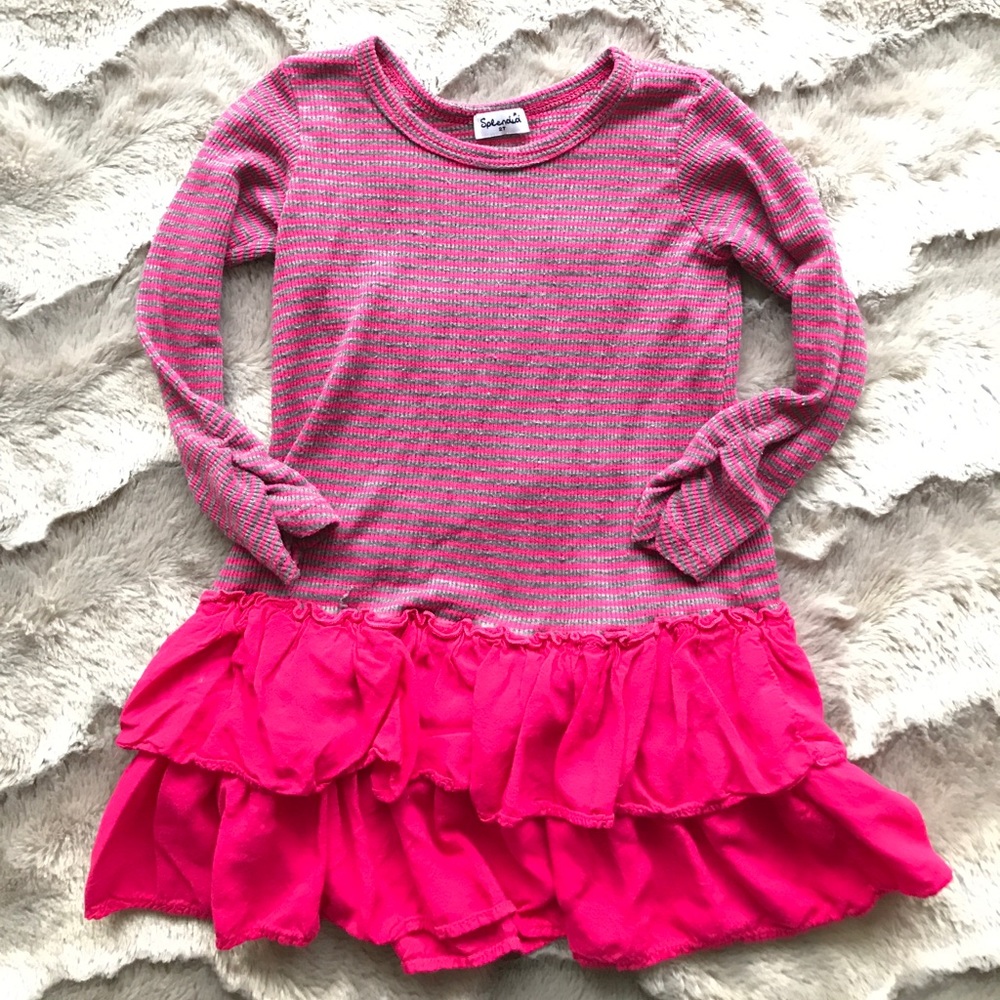 Splendid 2T ruffle striped dress