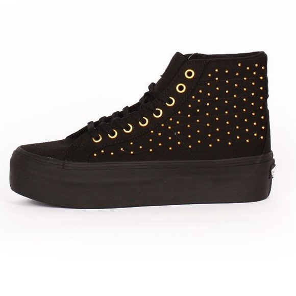 gold platform vans