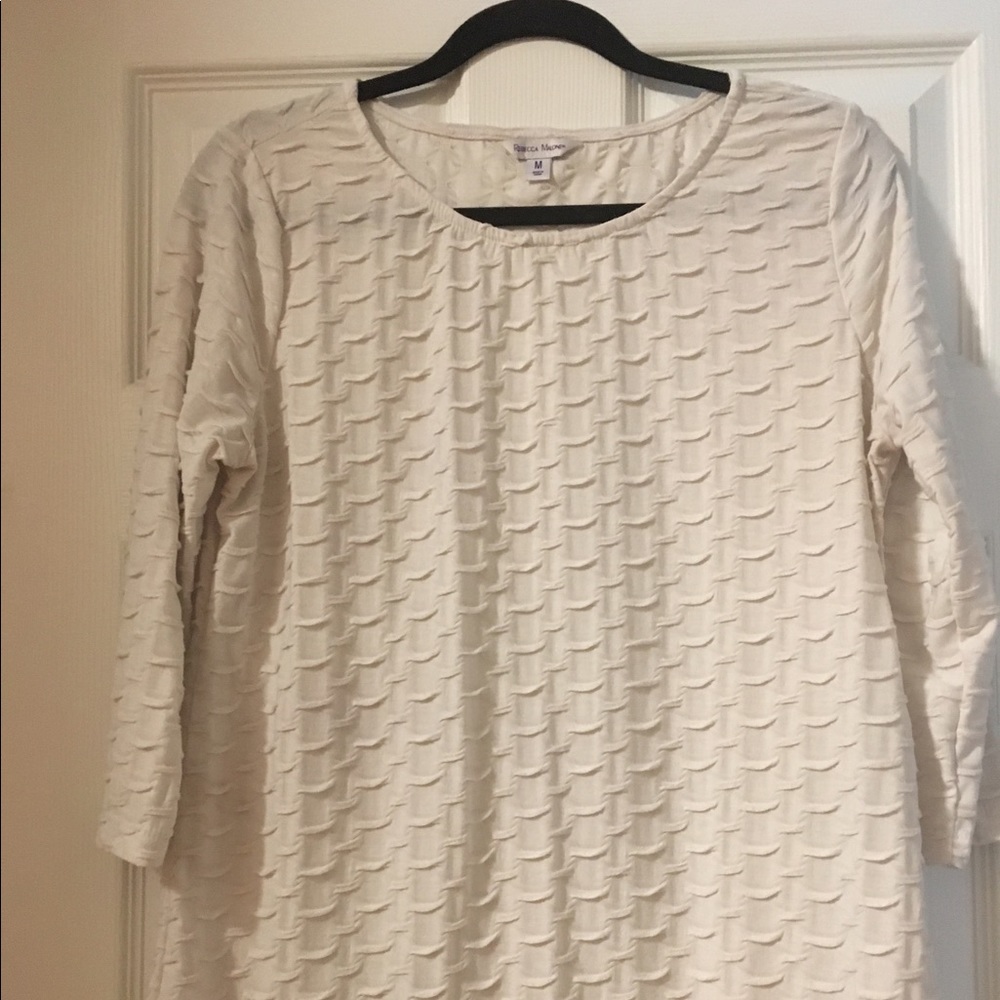 Rebecca Malone solid white Tunic Size Medium