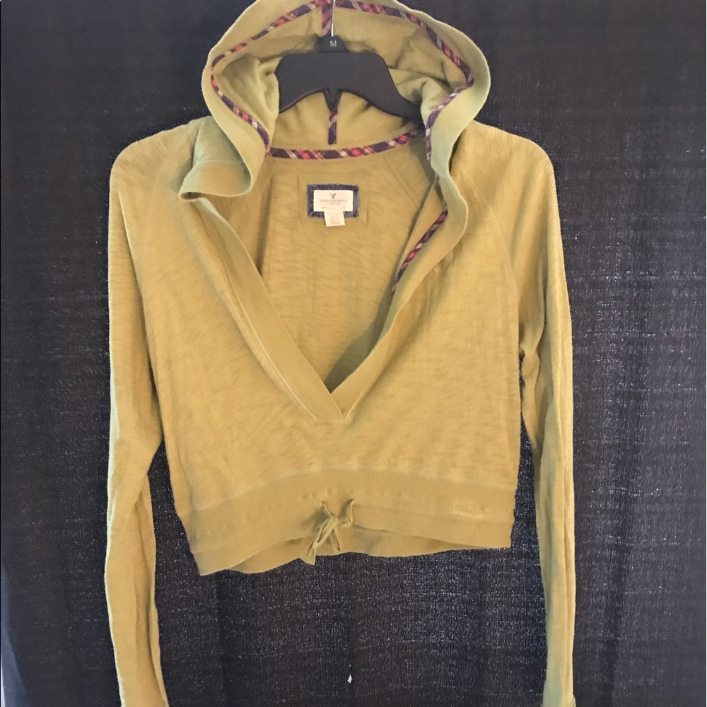 American Eagle long sleeve short top