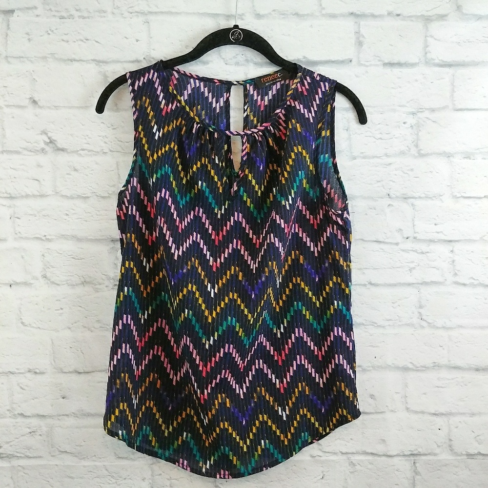 SOLD❗Stitch Fix Key Hole Ventura Top by Renee C. - Picture 2 of 6