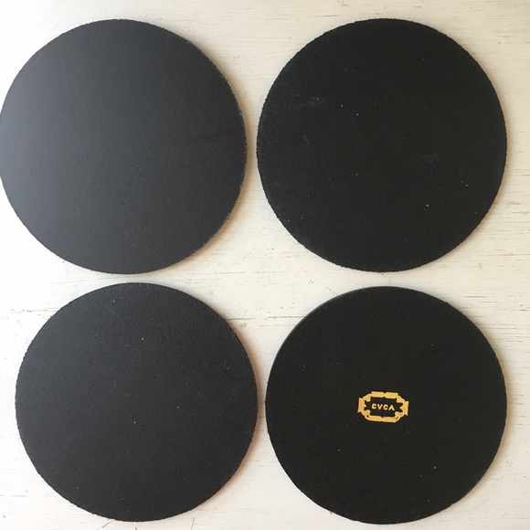 SOLD - Clare V black leather coasters - Picture 3 of 6
